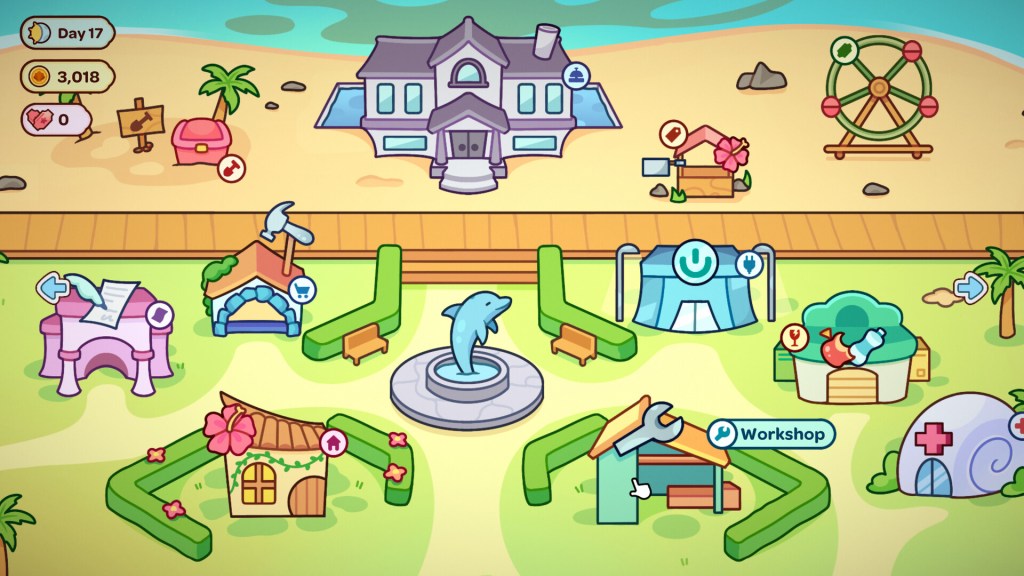 The map screen within Treasure Beach