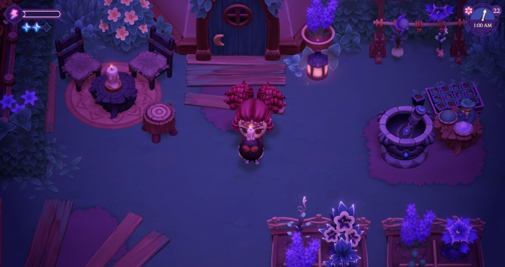 Moonlight Valley character holding a vampster.